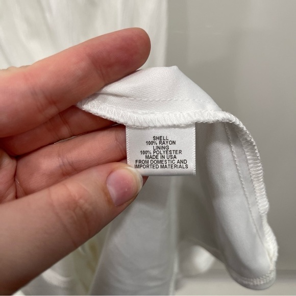 WAYF Nordstrom V-Neck Blouson Midi Dress in White Size Small Blogger Favorite - Picture 9 of 13